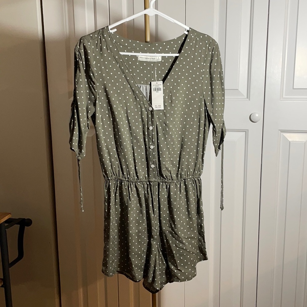 Small polka dot romper!